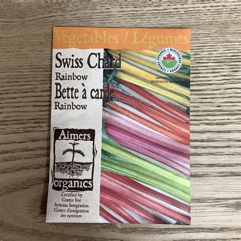 Aimers Swiss Chard "Rainbow" Organic Seeds - Klomps Home and Garden