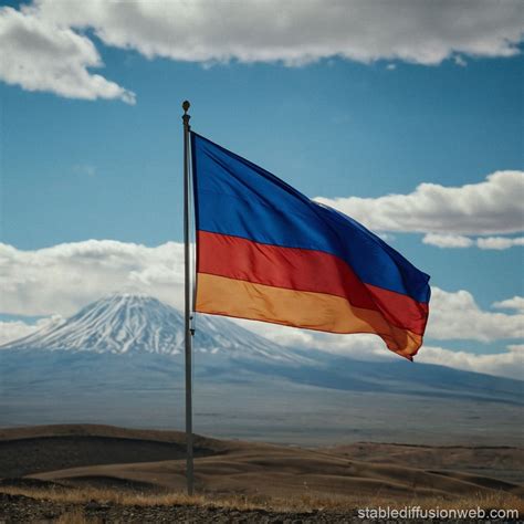 Armenian Flag with Mount Ararat | Stable Diffusion Online