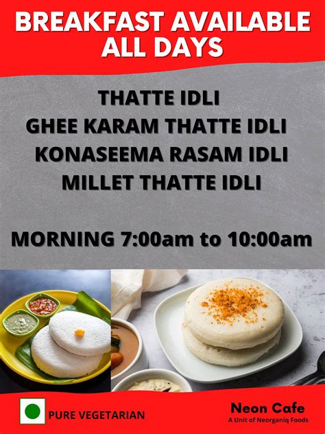 Menu at Neon Cafe, Hyderabad