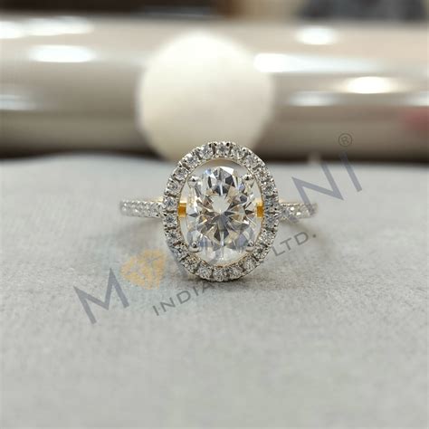 Moissanite Oval Shape Ring - Moissani.in