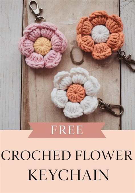 Image result for Crochet Keychain Tutorial Flower