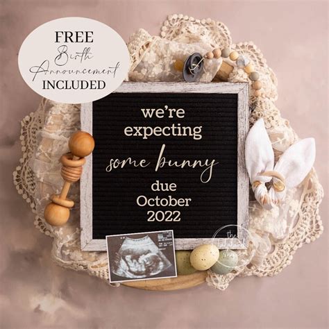 Easter Pregnancy Announcement Grandparents Easter Baby Announcement We ...