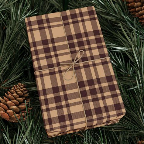 Classic Christmas Plaid Wrapping Paper Holiday Gift Wrap Tartan Gift ...