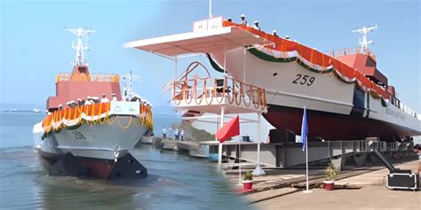 Two Fast Patrol Vessels constructed by GSL for Indian Coast Guard ...