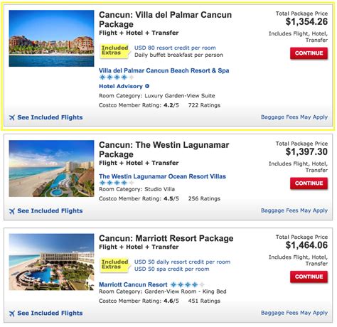 Continental Airlines Vacation Packages