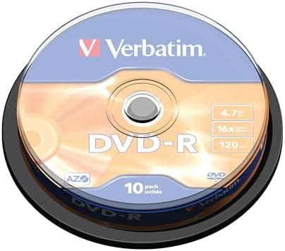 Verbatim 43523 AZO DVD-R 4.7GB Ultra Premium Recordable Blank Digital ...