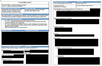 Image result for Probability Lesson Plan 7th Grade