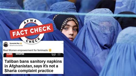 Fact Check: ‘CNN’ report saying Taliban has banned sanitary napkins is ...