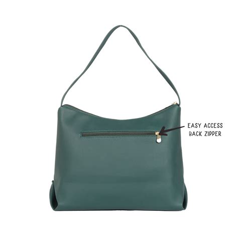 Buy Baggit Doxon Green Hand Bag (L) Online