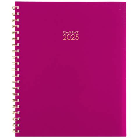 2025-2026 AT-A-GLANCE® Harmony Weekly/Monthly Planner, 8-1/2" x 11", Beetroot, January To ...