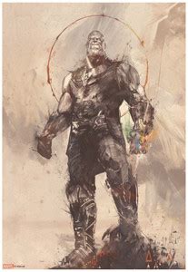 Thanos Avengers End Game Art Wall Poster A4 Size Photographic Paper ...