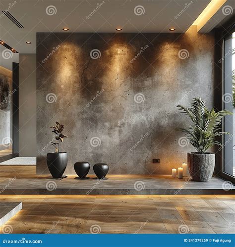 Modern Minimalist Interior Design Stock Illustration - Illustration of ...