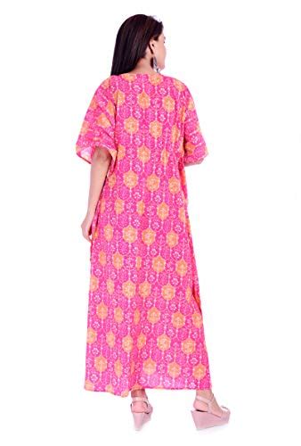 Handicraft-Palace Women's Floral Printed Cotton Kaftan Maternity Nighty ...
