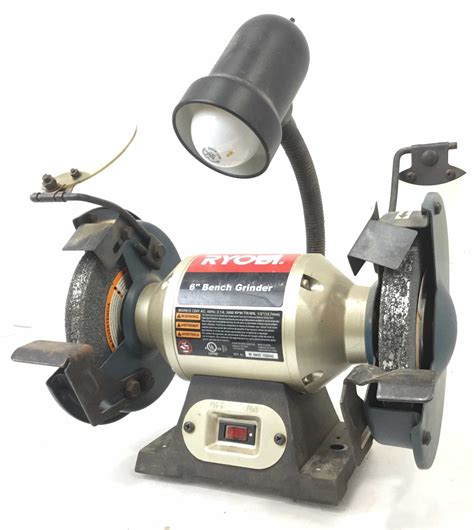 Lot - Ryobi 6in Bench Grinder (bgh615)