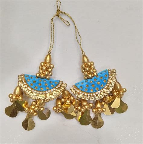 Foliam Hand Made Work Ethnic Lehenga, Blouse Hanging Pearl Tassel and ...