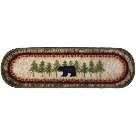 Cozy Cabin Birch Bear Tread Non Skid Lodge Stair Treads 9"x30" 9"x30 ...