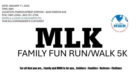 MLK Family Fun Run/Walk 5K, Marion Street Station - 4422 Marion Avenue ...