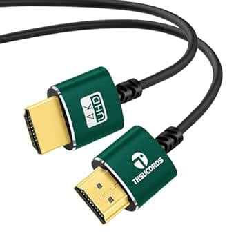 Thsucords Slim HDMI Cables 15FT, Ultra Soft & Thin HDMI to HDMI Cord ...