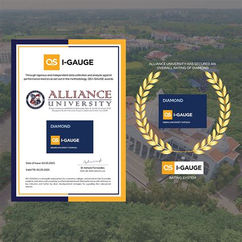 Alliance University rated DIAMOND by QS I-GAUGE