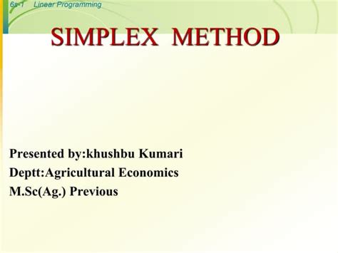 Image result for Introduction of Simplex Method