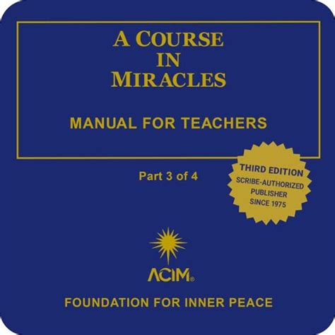 A Course in Miracles: Manual for Teachers, Vol. 3 (Audio Download): Dr ...