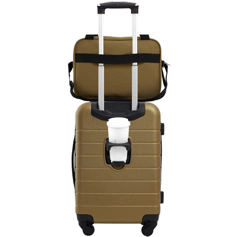 Buy Wrangler Smart Luggage Set with Cup Holder and USB Port, Dark ...