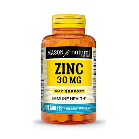 Zinc 30 mg 100 Tab. - Right Nutrition