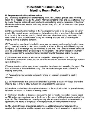 Fillable Online Requirements for Room Reservations Fax Email Print ...