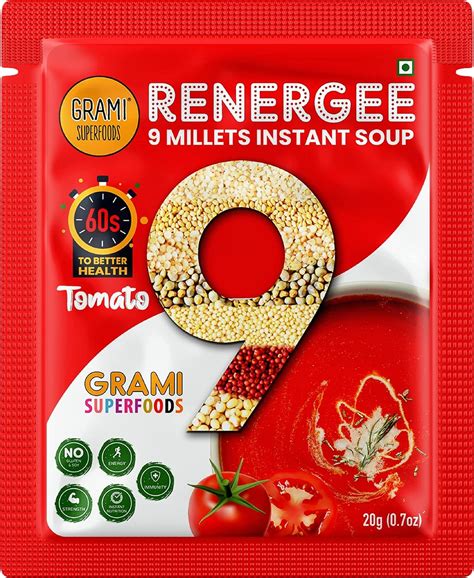 Grami Superfoods Renergee 9 Millets Instant Tomato Soup | Gluten-Free ...
