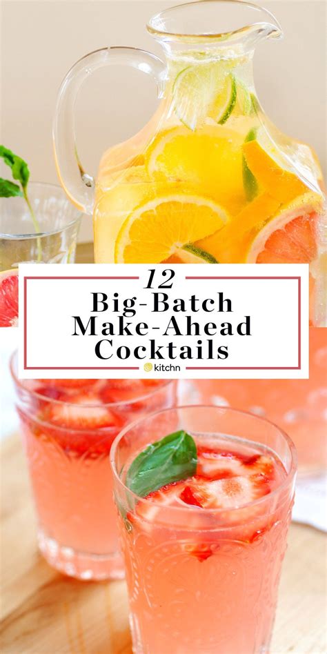 12 Big Batch Make Ahead Alcoholic Pitcher Cocktails