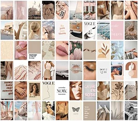 Thepaper9store Soft Netural Collage Kit Aesthetic Room Decor Self ...