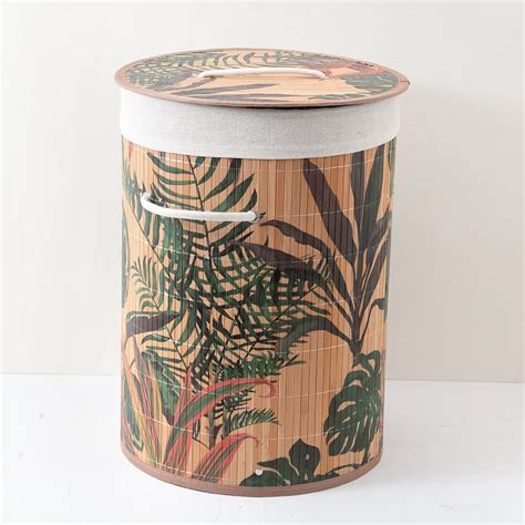 USHA SHRIRAM Foldable Bamboo Laundry Basket With Lid (48L) – GB Usha