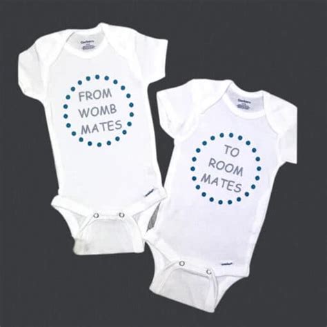 Personalized Twins Onesies Boy and Girl - Twin Baby Outfit