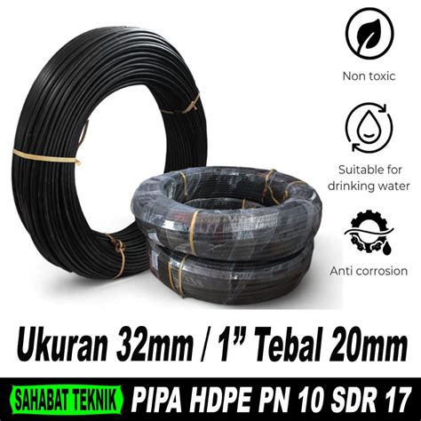 Jual Pipa PE 1" Pipa HDPE 1 inch 32 mm Pipa PDAM Selang PE Pipa Hitam ...