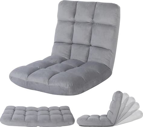 DreamyHM Folding Floor Chair with Back Support Comfy Chair Recliner ...
