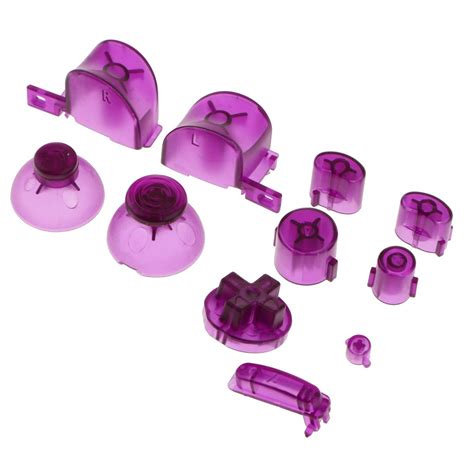 COMBR Replacement ABXYZ Buttons + Thumbsticks Chrome D-pad Mod Set For ...