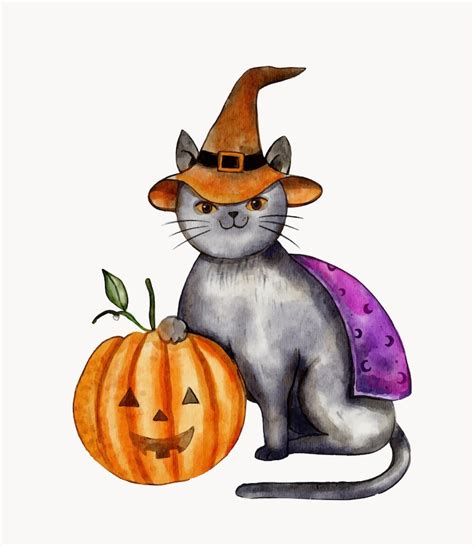 Kot halloween clipart Zdjęcia - darmowe pobieranie na Freepik