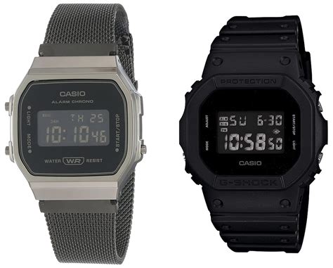 Casio Unisex Resin Digital with G-Shock Black Dial Watches ...