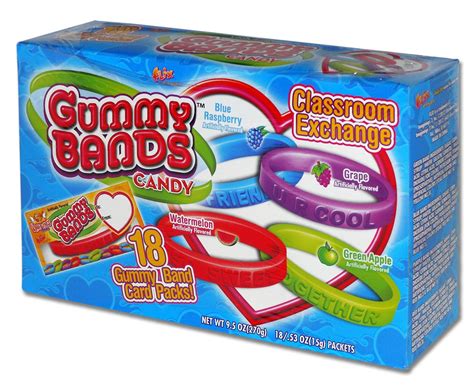Flix Candy Gummy Bands Valentines Treats Card Packs 18 Count ...