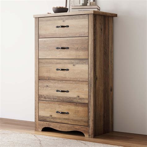Amazon.com: LINSY HOME 5 Drawers Dresser for Bedroom, Wood Bedroom ...