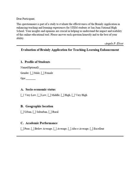 Questionnaire Research Paper Sample 的图像结果