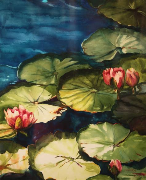 Lily Pad Painting at PaintingValley.com | Explore collection of Lily ...