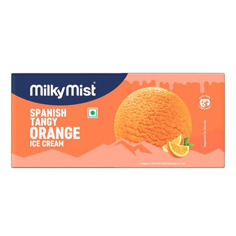 Milky Mist Spanish Tangy Orange Family Pack Ice-cream, 750ml : Amazon ...