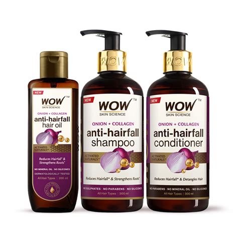 Buy WOW Skin Science Ultimate Onion Oil Hair Care Kit for Hair Fall ...