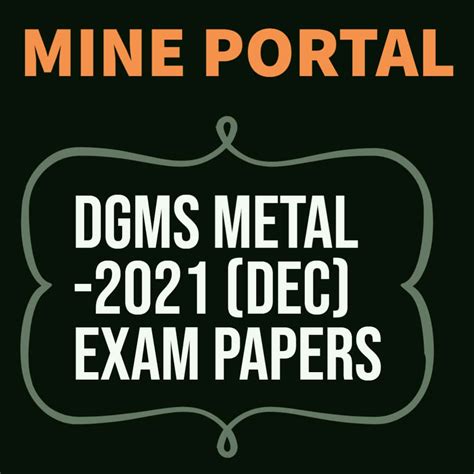 MINING MATE RESTRICTED (METAL) EXAM DEC 2021 | Mine Portal - India's No ...