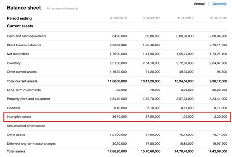 Image result for Intangible Assets Balance Sheet