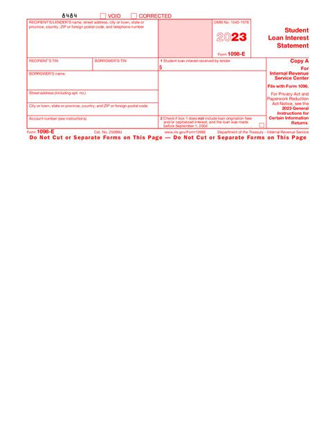 Free IRS Form 1098-E - PDF - eForms - Worksheets Library
