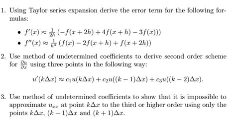 Image result for Error Analysis Using Taylor Expansion