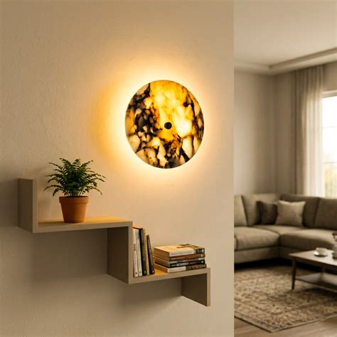 Look Inside Marble LED Wall Light for Homes | Light & Living