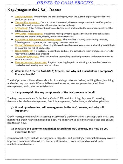 Image result for O2C Workflow